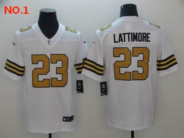 Men's New Orleans Saints #23 Marshon Lattimore Jersey-4